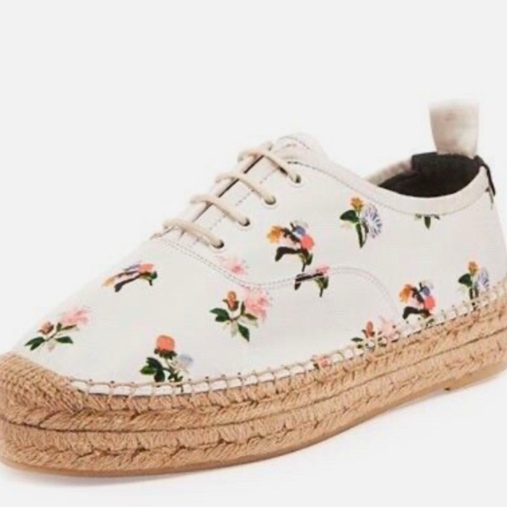 Saint Laurent Black and White Espadrille